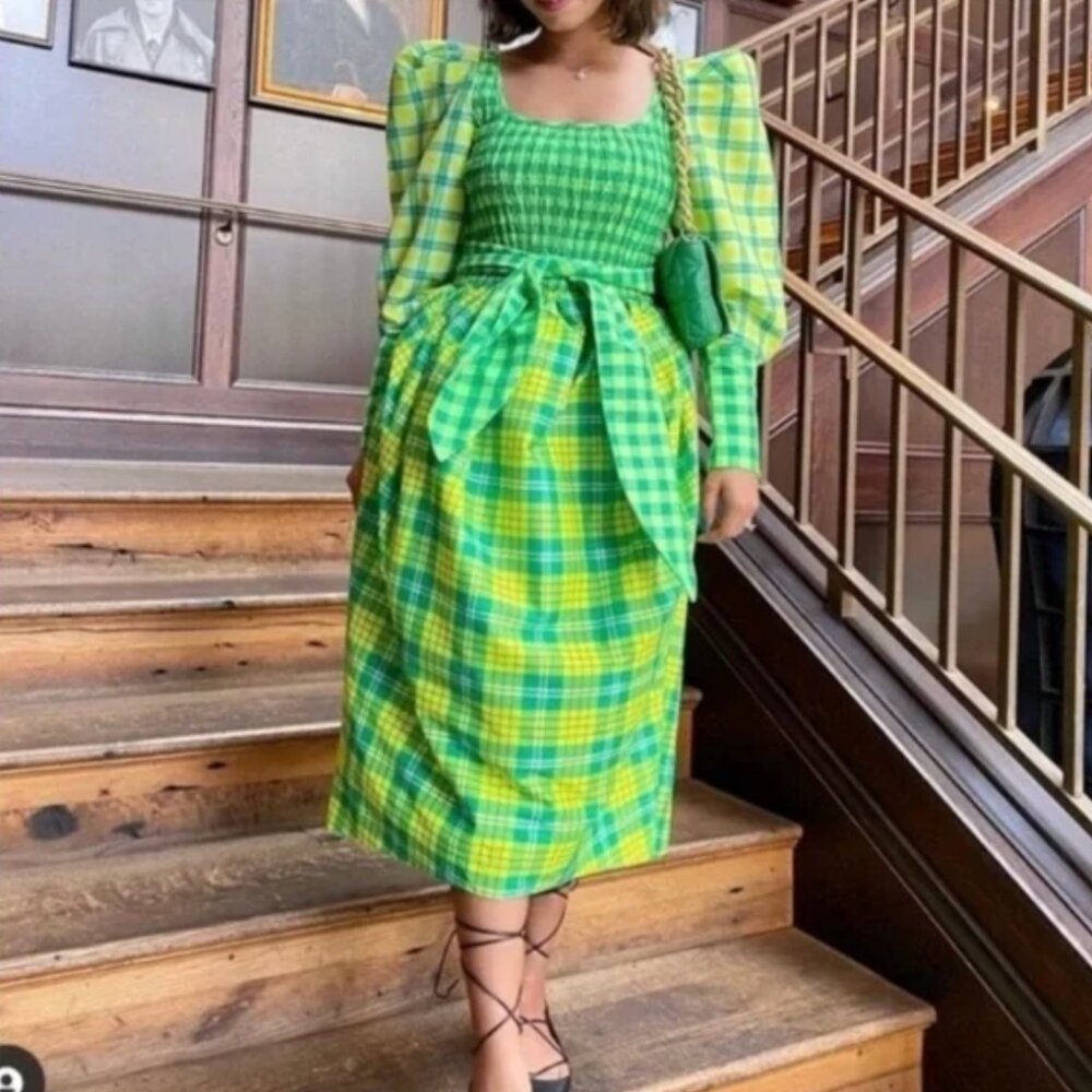 NEVER WORN Christopher John Rogers x Target (20W/22W) Green Plaid Dress